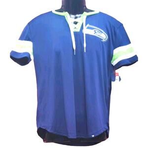 Seattle Seahawks Hockey Style NFL Rhinestone Shirt